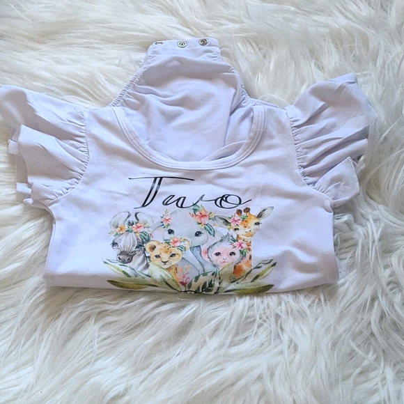 Babygirl safari milestone bodysuit- size 2t - Picture 2 of 5